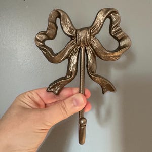 Ribbon Bow Metal Wall Hook, Decorative Towel/Coat Hanger