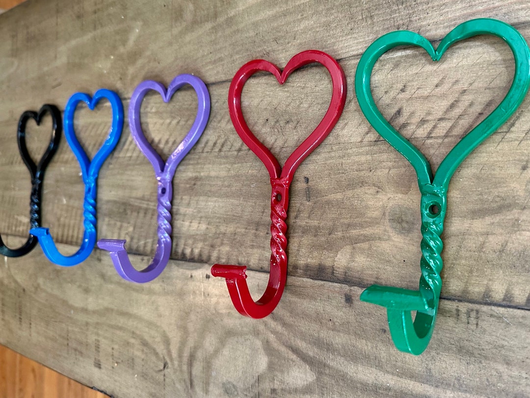 Heart Hook/heart Wall Hook/ Towel Hook/ Metal Wall Hook/ Decorative Wall Hook/ Heart Hooks/ Wall