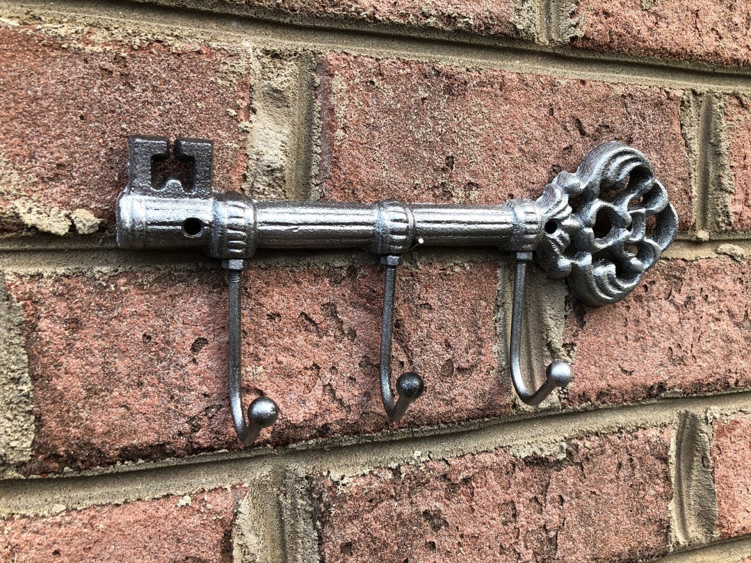 ON SALE Cast Iron Key Rack/key Holder / Skeleton Key Rack / Cast Iron ...