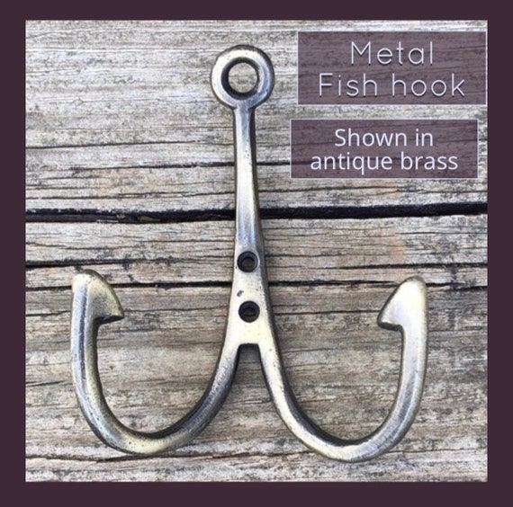 Fishing Style Hook, Lake House Hook, Metal Fish Hook, Wall Hook