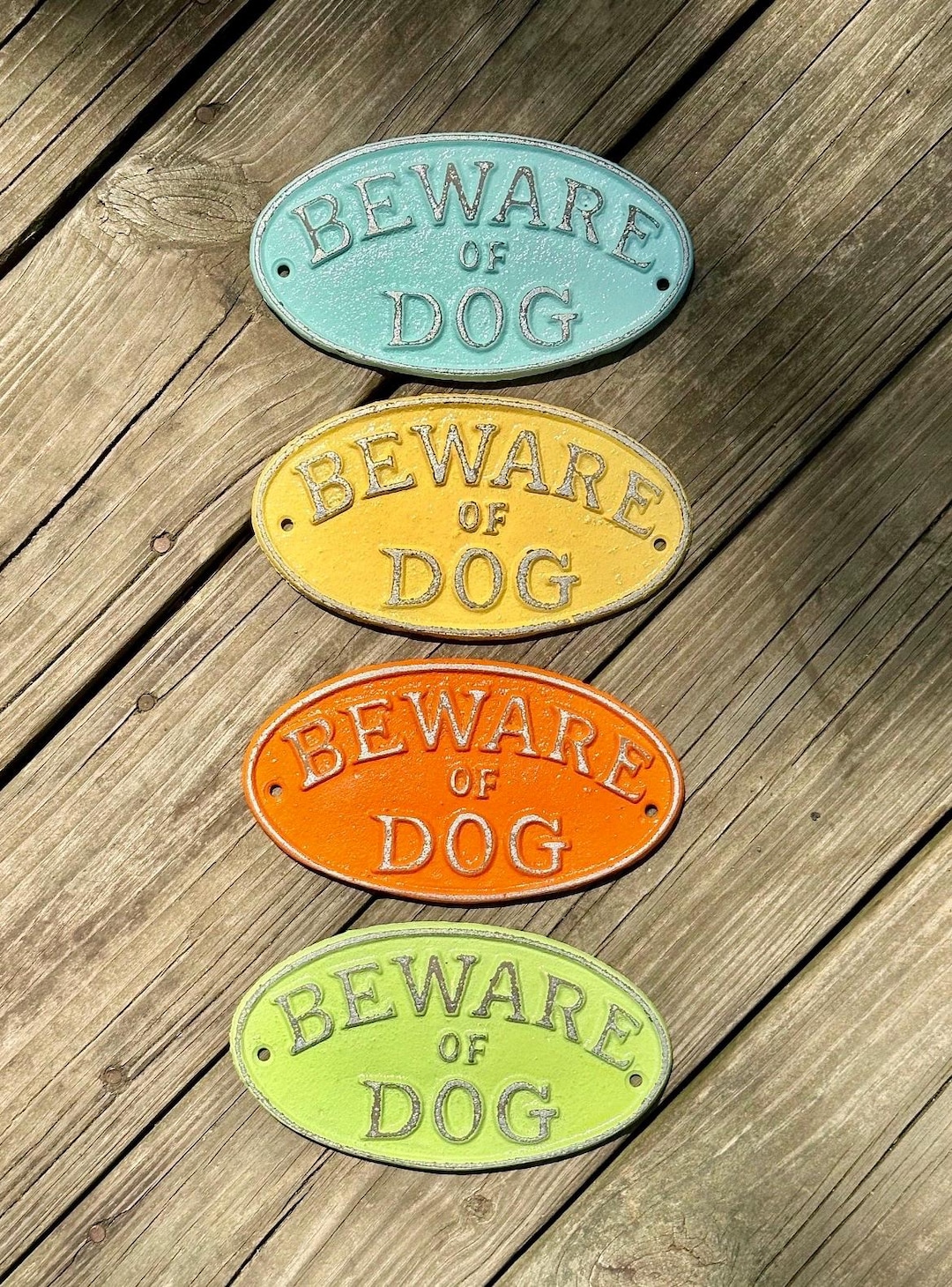 Beware Signs Beware of the Dog Sign , Cast Iron Beware of the Dog Yard Sign , Rustic ...