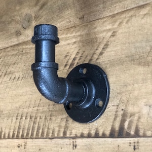 Rustic Industrial Farmhouse Pipe Hook/Wall Decor, Metal wall hook/Pick color/ Vintage hook/ metal wall hook/Industrial Hook
