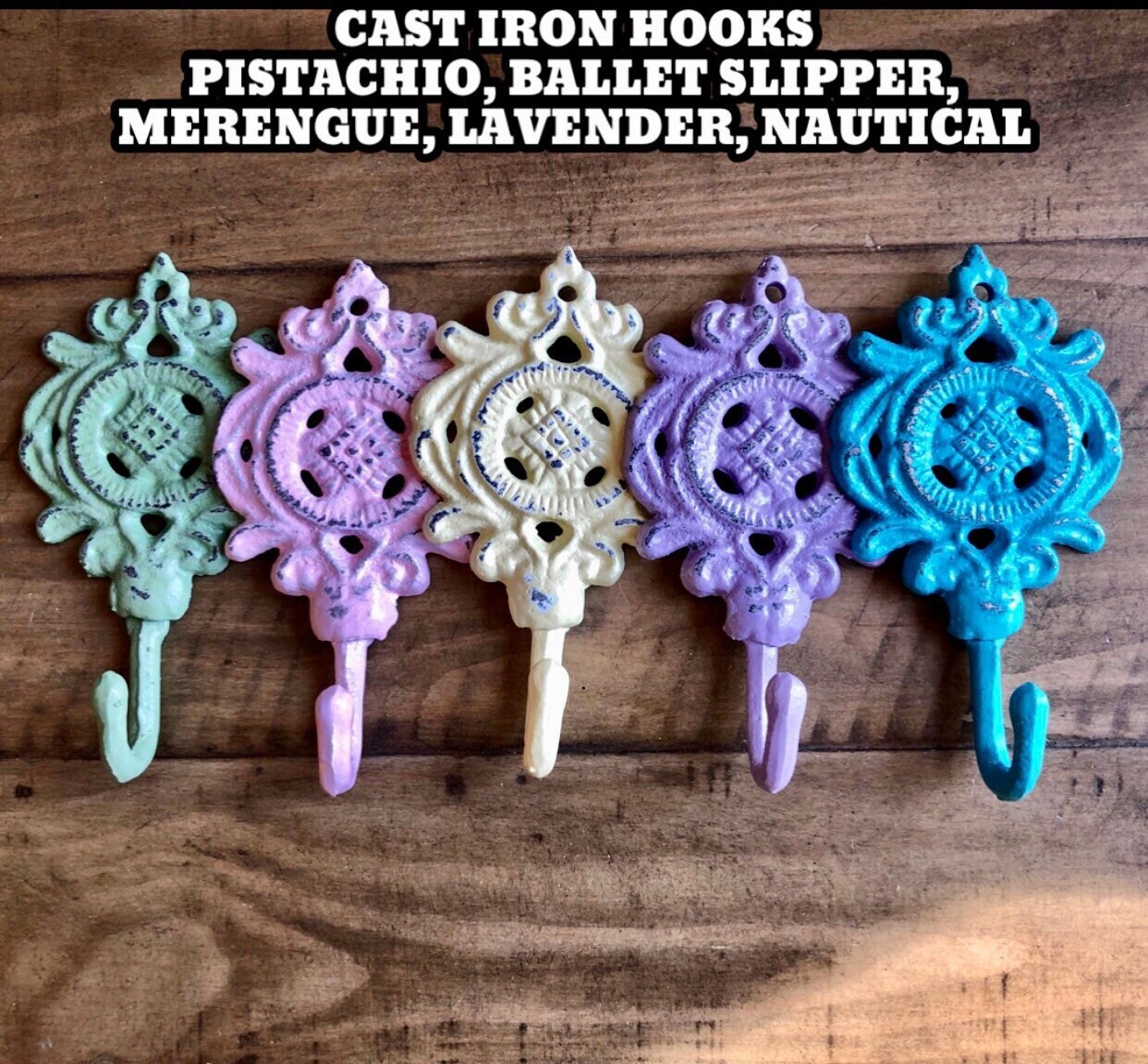 Decorative cast iron sale hooks