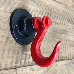 Sale/ Industrial Metal wall hook/swivel metal hook/Vintage hook/ Industrial red wall hook / steampunk decor / metal pipe towel wall hooks