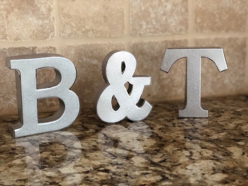 A Z 4 Metal Letters Wall Decor Galvanized Love Wedding Rustic Initial Nursery Shel