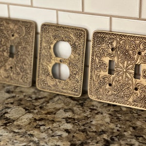 Switch Plates, Light Switch cove, Outer Covers, Antique Bronze, Plug Cover, Switch plate, white covers, outlet plate covers image 4