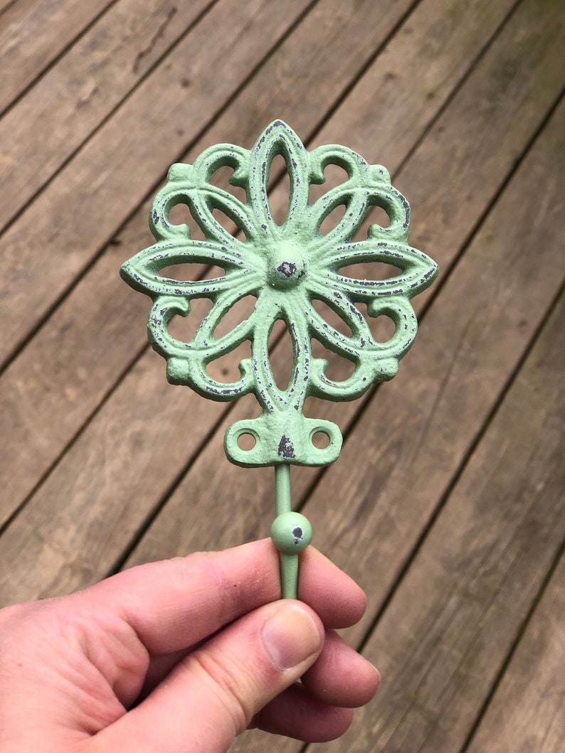 Sale/decorative Metal Flower Wall Hook/towel Hook/shabby Chic Etsy
