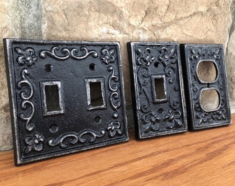 ON SALE/Light Switch Cover/ Nursery/Shabby Chic cover/Bedroom/Light Switch Plate/Decorative wall Cover/ Outlet Cover/ Shabby Chic/