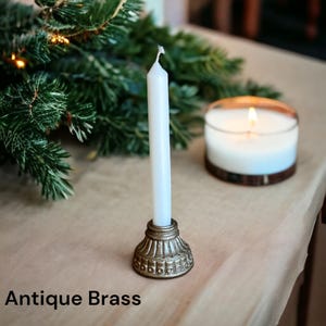 Off White Candle Holder / Candlestick Holder /Centerpiece / Minimalist  /Tabletop / Shabby Chic Decor