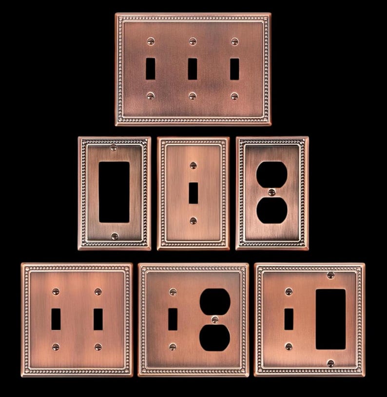 Antique Style Metal Switch Plate Cover, Custom Colors Available - Etsy