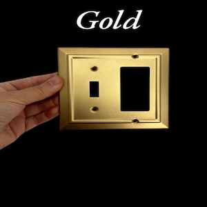 Antique Brass Light Switch Cover, Bronze Wall Plate (20 colors) image 15