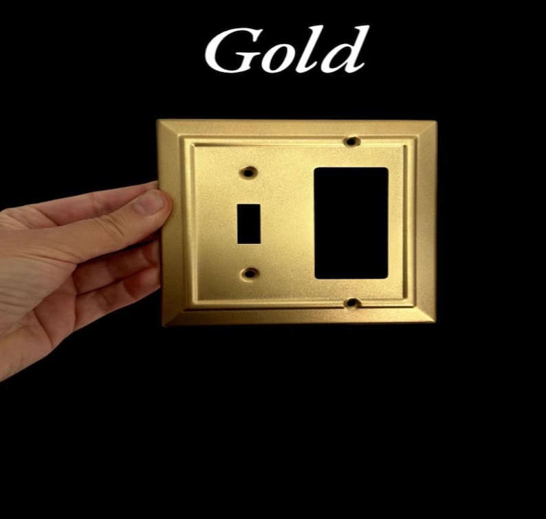 Antique Brass Light Switch Cover, Bronze Wall Plate (20 colors) image 15