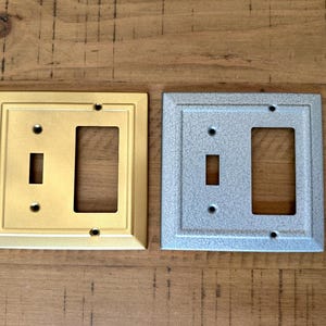 Antique Brass Light Switch Cover, Bronze Wall Plate (20 colors) image 16