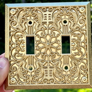 gold plug covers, Brass covers, Switch Plates, FREE SCREWS, Light Switch cover, Outlet , Switch plate, outlet plate covers, Switch Plates,