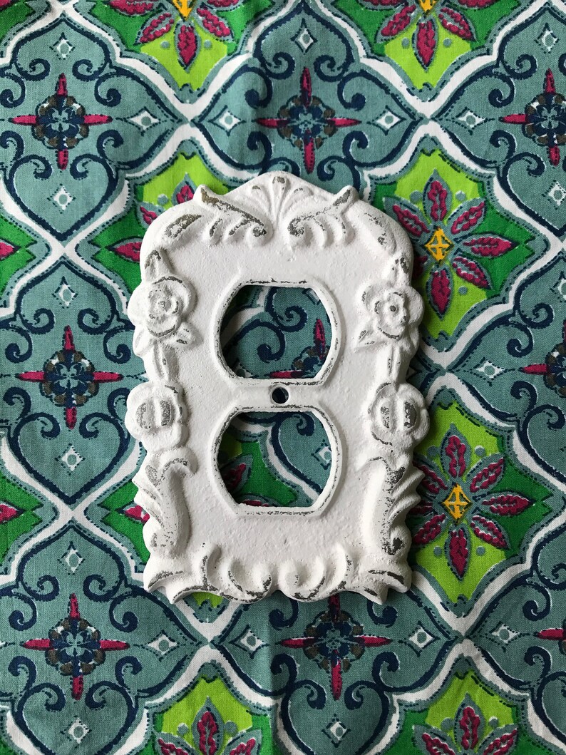 Plug Cover/outlet Cover/white Shabby Chic/outlet Cover/plug Etsy