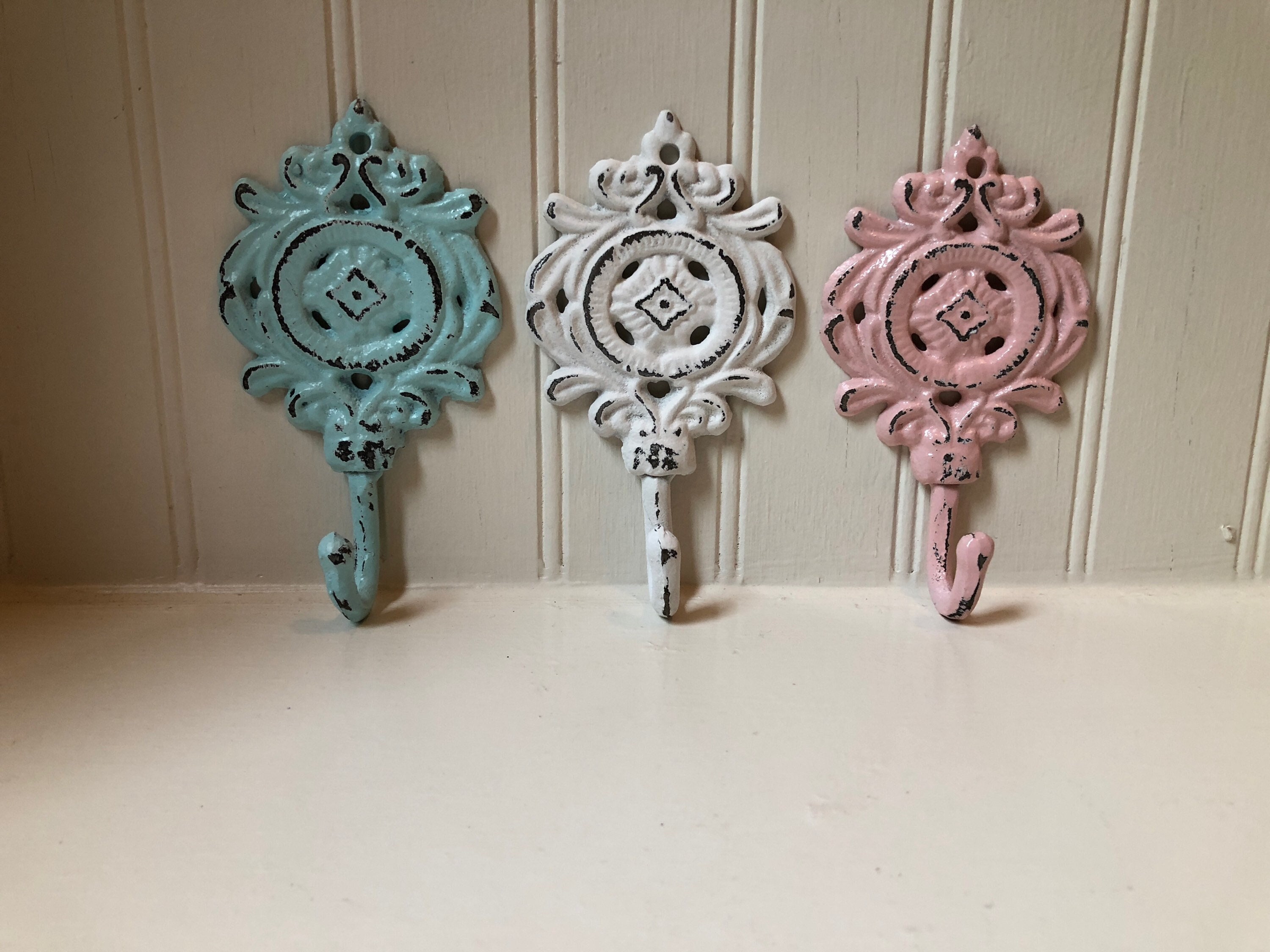 Cast Iron Decorative Wall Hook/pick Color/ Shabby Chic Metal Hooks