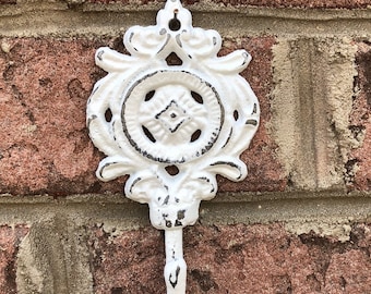 Sale/Cast iron Decorative wall hook/Pick color/ Shabby chic metal hooks/ Vintage hook/ cabin/ french country/ beach/ metal wall hook/ weddin