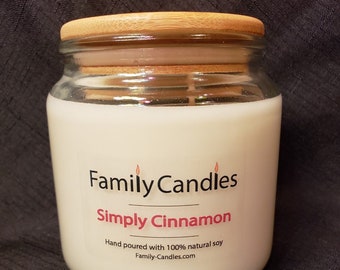 Family Candles - Simply Cinnamon 16oz Double Wicked Soy Candle