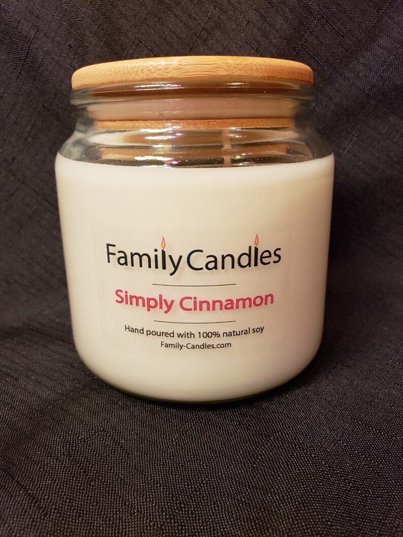 Family Candles Simply Cinnamon 16oz Double Wicked Soy Candle Etsy