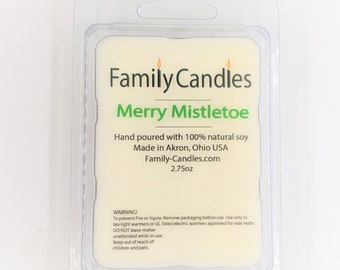 Family Candles - Merry Mistletoe 6pc Clamshell Melt