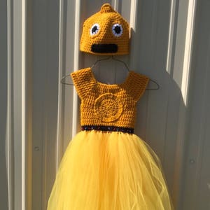 Crochet C3PO Inspired Tutu Dress Costume