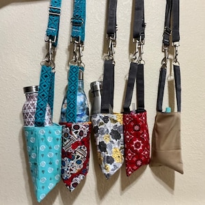 Water Bottle Sling - Adjustable Strap & Reversible