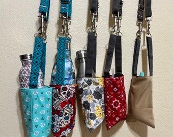 Water Bottle Sling - Adjustable Strap & Reversible