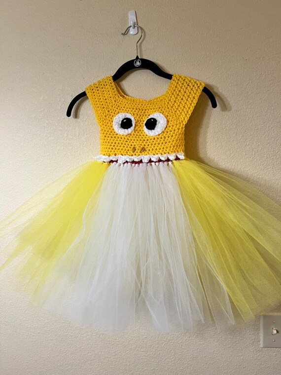 Crochet Top Baby Shark Inspired Tutu Dress