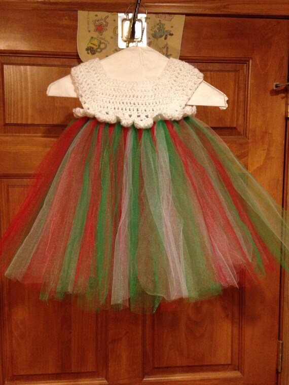 Girl's Crochet Top Christmas Tutu Dress
