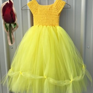 Crochet Top Belle Inspired Tutu Dress