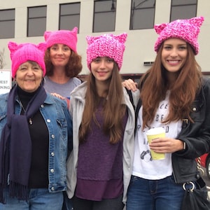 Crochet Pink Cat Hat