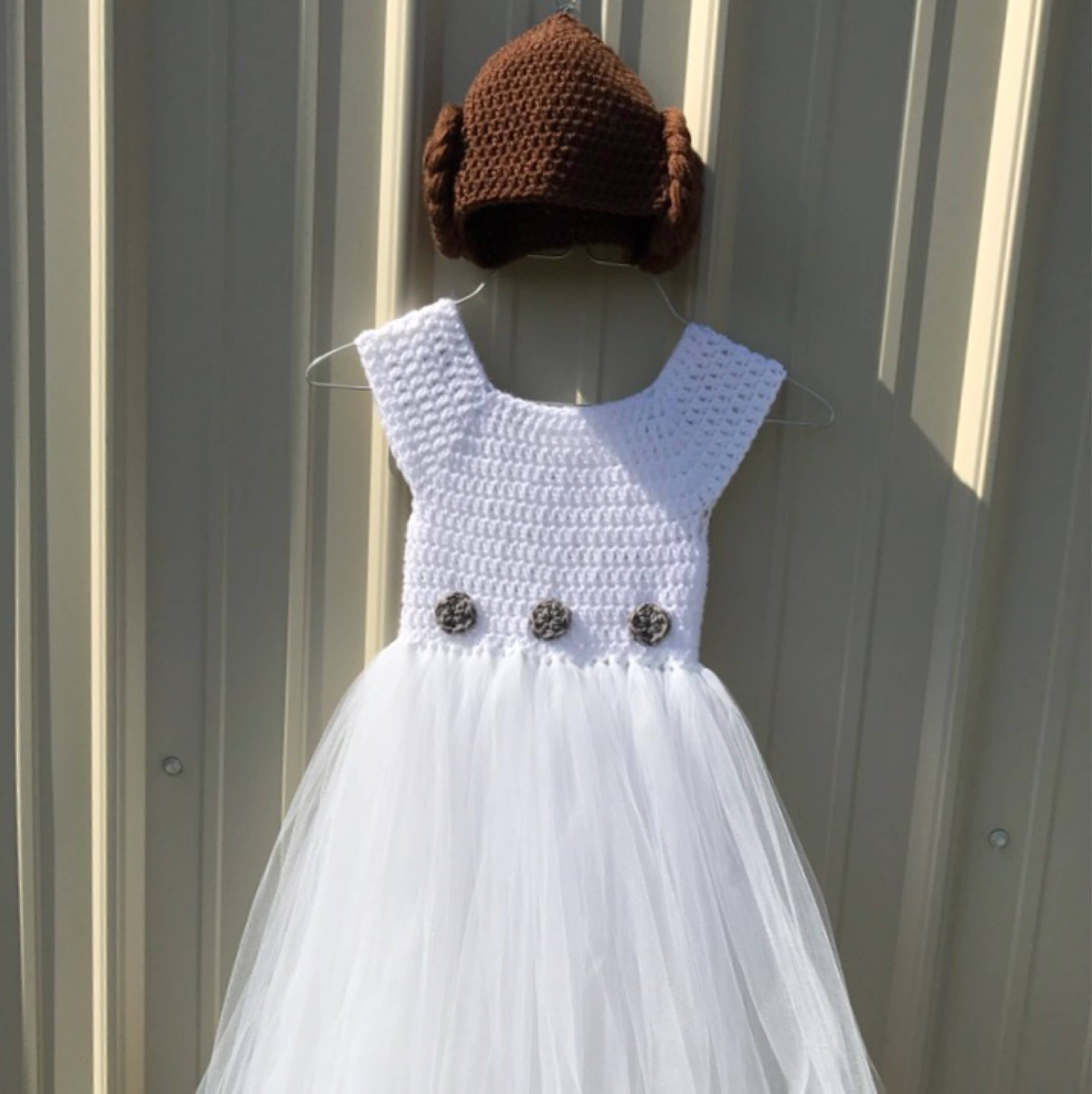Crochet Princess Leia Inspired Tutu Dress Costume - Etsy Crochet Princess Leia Inspired Tutu Dress Costume - Etsy