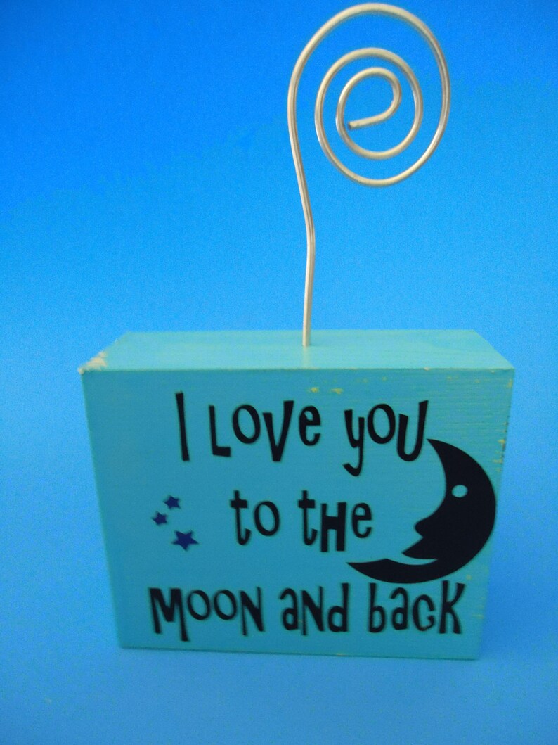 I Love You to the Moon and Back Picture Frame Block Picture Etsy