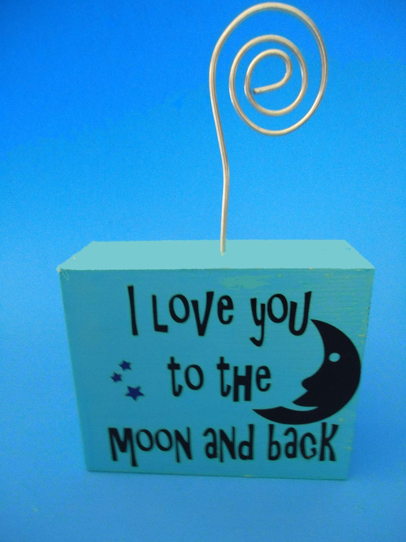 I Love You to the Moon and Back Picture Frame Block Picture Etsy