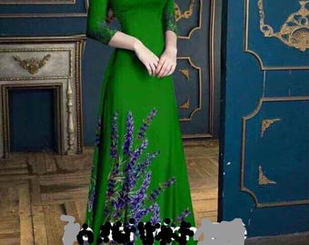 Size S to 3XL Vietnamese Ao dai set,Áo dài truyen thong /Ao Dai for Girls, Ao Dai for Women
