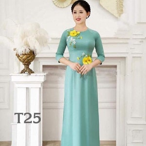 Size S to 3XL Vietnamese Ao dai set, Vietnamese Dress| Lua Tay thi Áo dài truyen thong /Ao Dai for Girls, Ao Dai for Women ,Ao dai Viet Nam