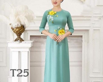 Size S to 3XL Vietnamese Ao dai set, Vietnamese Dress| Lua Tay thi Áo dài truyen thong /Ao Dai for Girls, Ao Dai for Women ,Ao dai Viet Nam