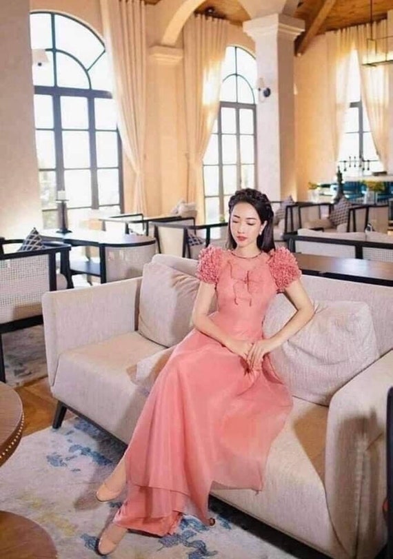 Size S to 3XL Ao Dai Set, Vietnamese Dress, Áo Dài Truyen