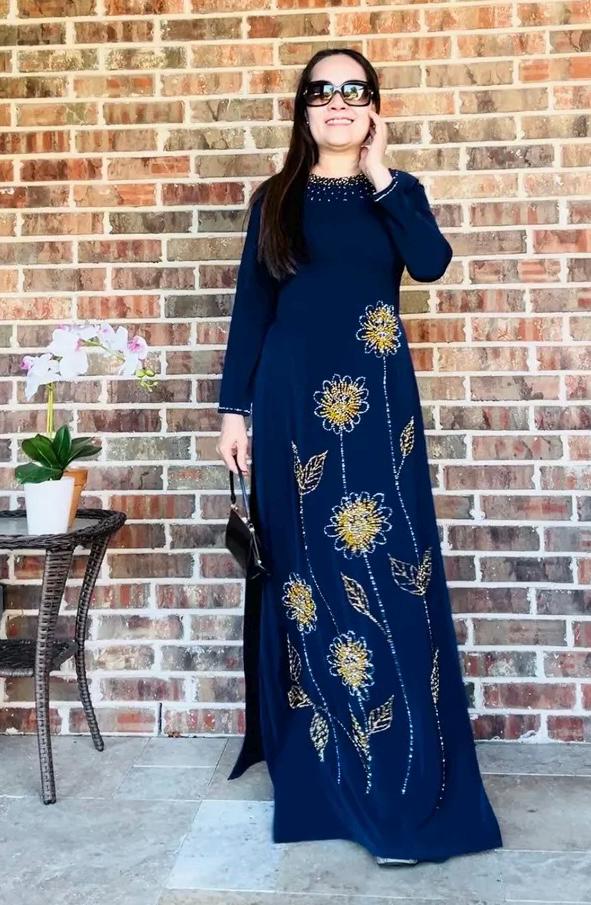 silver or gold with navy blue dress ALEXANDRA Navy & Gold Glitter Ball Gown Formal Dress main image 0
