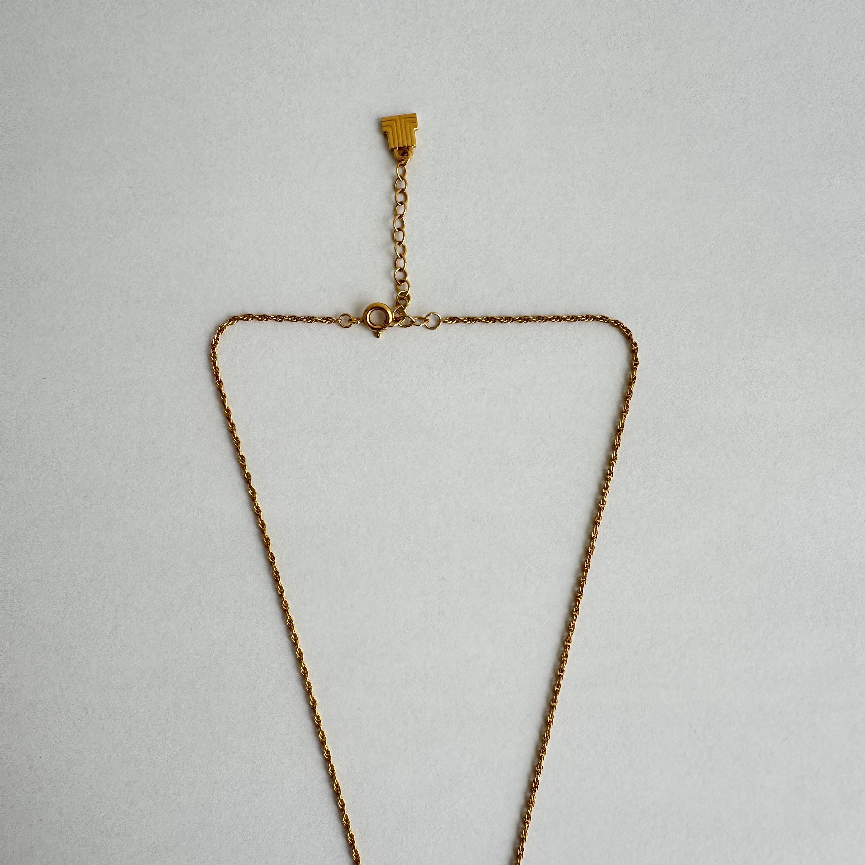 LANVIN ヴィンテージ ラウンド ロゴ チャーム チェーン LANVIN ヴィンテージ ラウンド ロゴ チャーム チェーン