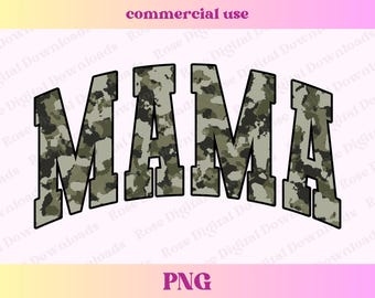 Camo Mama PNG | Trendy vintage western country distressed shirt gift | Hunting Trip Mom Sublimation Graphic T-shirt design | Camouflage Mama