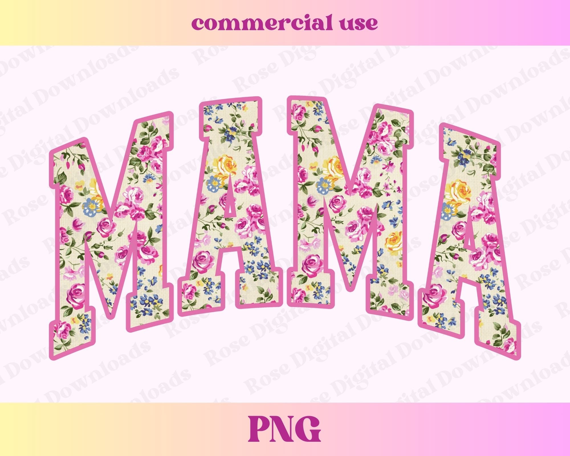 Floral Mama PNG | Retro Flowers Png | Mom Shirt PNG | Mothers Day PNG ...