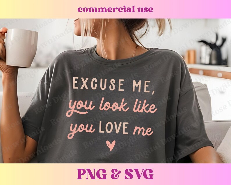 Excuse Me, You Look Like You Love Me Graphic Tee - Pink main image 0