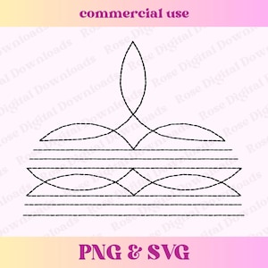 May include: A black and white line art design of a geometric pattern with a series of curved lines and a diamond shape in the center. The design is suitable for use in quilting, embroidery, or other crafts.