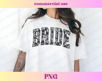 Lace Bride PNG | Floral Lace shirt design | Varsity Bridal T-shirt Sublimation | Trending Wedding gift | Bride flowers lacey sweatshirt PNG