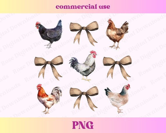 Trendy Coquette Chicken png | Soft Girl Era png | Country Bow Aesthetic | Social Club shirt design | Cute Hen Rooster bow sublimation File