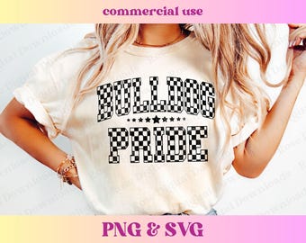 Checkered Bulldog Pride PNG SVG | Trendy distressed varsity school spirit grad shirt | High school mascot sublimation | Retro gift T-shirt