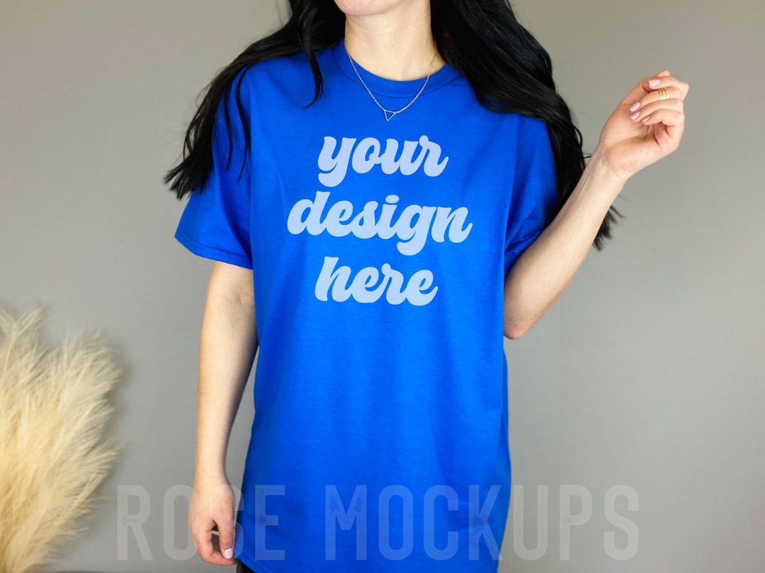 Gildan 5000 Royal Mockup Gildan Shirt T-shirt Mockup - Etsy