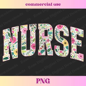 Peut inclure: Motif floral repr&eacute;sentant le mot "NURSE" en rose, blanc et jaune. Le fond est noir.