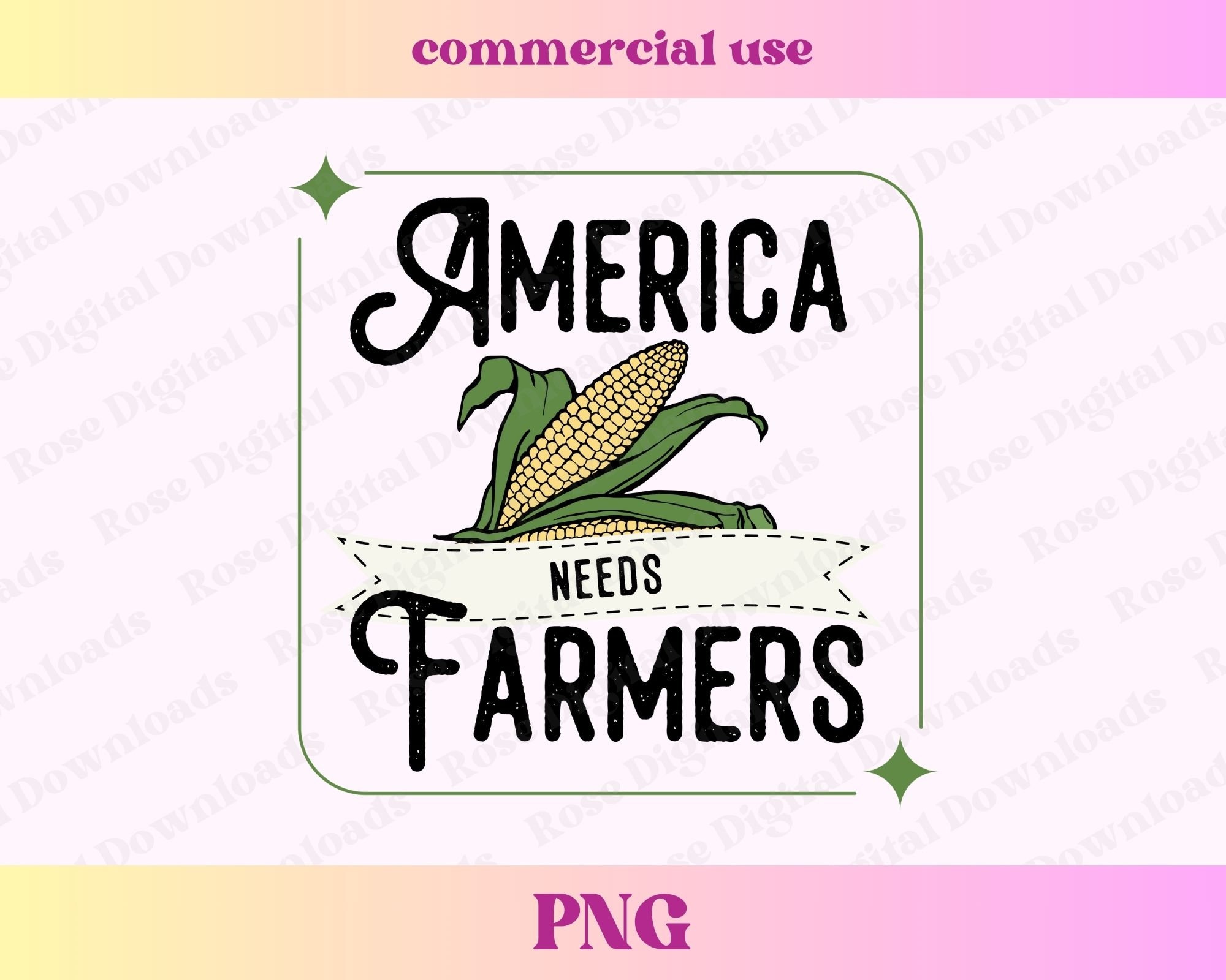 America Needs Farmers PNG | Trendy western country shirt PNG | Farming Digital Download Sublimation Design | Rodeo Ranching Graphic T-shirt